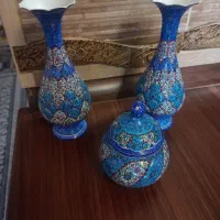 گلدان وقندان مینا