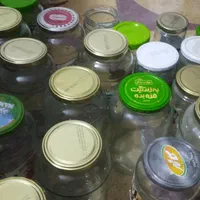شیشه های ترشی وربی بزرگ وتمیز