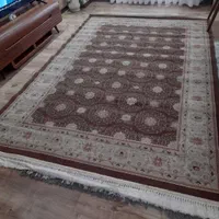 یک جفت فرش شش متری ماشینی تمام ابریشم مصنوعی فرحی