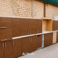 12 متر کابینت ام دی اف های گلاس هود سینک