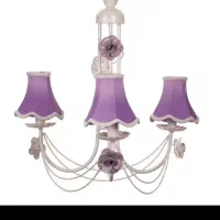 لوستر فلزی سه شعله مدل رز