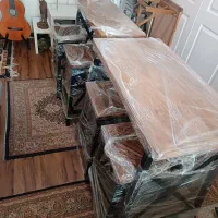 تعدادی میز و صندلی اپن تماما چوبی ،لوستر،کافی بار.|میز و صندلی غذاخوری|تهران, آبشار تهران (دریاچه)|دیوار