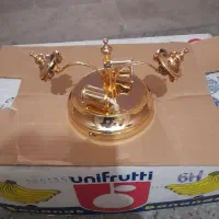 لوستر دو شعله گرد برنجی نو|لوستر و چراغ آویز|تهران, زرکش|دیوار