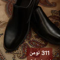 کفش مردانه چرم صنعتی با دور دوخت