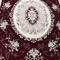 فرش ب همراه کناره فرش هم رنگ و ست خود فرش