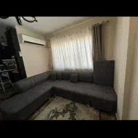 فروش فوری مبل ال تخت خواب شو وپرده با والان