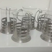 لیوان پیوتر سیلور بستنی خوری  سرویس چایخوری|ظروف سرو و پذیرایی|مشهد, کوه سنگی|دیوار