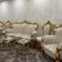 مبل نه نفره سلطنتی بسیار زیباوشیک|مبلمان خانگی و میز عسلی|مشکیندشت, |دیوار