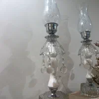 دو عدد شمعدان کریستال
