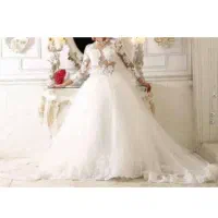 لباس عروس دنباله دار اروپایی