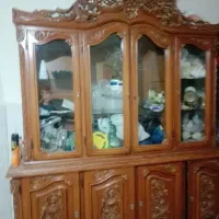 فروش بوفه دو تیکه منبدکاری شده با|بوفه، ویترین، کنسول|اراک, |دیوار