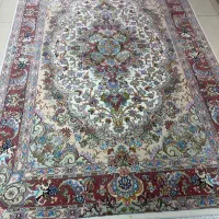 اقساطی جفت فرش 6متری طرح تبریز دستباف کرک وابریشم