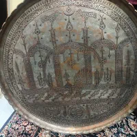 سینی مجمع مسی قدیمی|کلکسیون اشیاء عتیقه|پیشوا, |دیوار