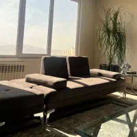 مبل ۳ نفر با پاف رنگ طوسی  تخت خواب شو|مبلمان خانگی و میز عسلی|پردیس, فاز ۲|دیوار