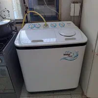 لباسشویی دوقلو کهنه شور درحد آکبند 9/6 کیلویی