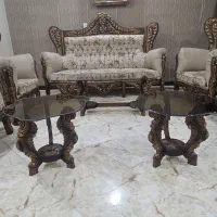 مبلمان سلطنتی ۹ نفره تمام چوب در حد|مبلمان خانگی و میز عسلی|شهرکرد, |دیوار