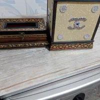 ست جا دستمالی و سطل زباله|صنایع دستی و سایر لوازم تزئینی|نسیم‌شهر, |دیوار