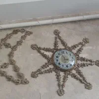 ساعت دیواری برنزی ماه وستاره