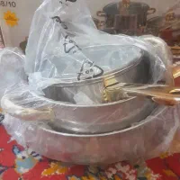 سرویس ۱۲ پارچه قابلمه استیل با کفی سه لایه المانی|ظروف پخت‌وپز|ملایر, |دیوار