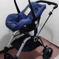 کالسکه و کریر سرمه ای رنگ، مدل mika شرکت chipolino|کالسکه و لوازم جانبی|تهران, جنت‌آباد مرکزی|دیوار
