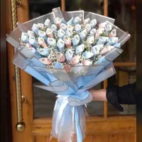 درست کردن دست گل های ربانی|گل مصنوعی|آمل, |دیوار