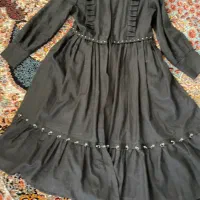 مانتو مشکی مجلسی سایز۴۲تا۴۴