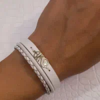 دستبند چرم طبیعی اکسسوری چرمی