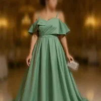 لباس مجلسی ساتن آمریکایی مدل سوگند بلند و کوتاه