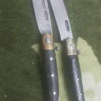 دوعددچاقو دسته شاخ قدیمی