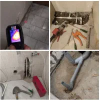تاسیسات تشخیص ترکیدگی لولهکش نشت یابی رفع نمو چکه
