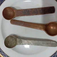 سه عدد قاشق بستنی مسی آنتیک