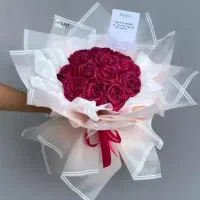 دسته گل روبانی