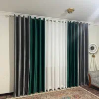 فروش پرده حریر ساده و مخمل شاین چاپی