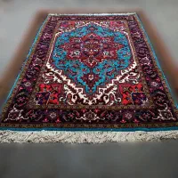 فرش دستبافت نقشه هریس 6 متری فیروزه ای (کد15858)