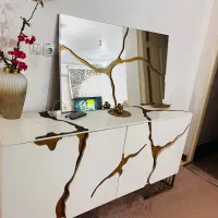 میز تی وی و میز آرایشی با اینه مدا رعد|بوفه، ویترین، کنسول|بندر ماهشهر, |دیوار