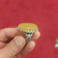 انگشتر نقره و مهره