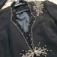 کت دامن مشکی کرپ مازراتی
