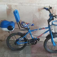 دوچرخه بچه‌گانه با صندلی کودک . تمیز|دوچرخه، اسکیت، اسکوتر|مشهد, حسابی جنوبی (شهرک غرب)|دیوار