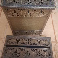 ست سطل و جای دستمال فلزی پیوتر