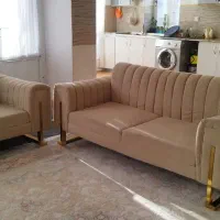 مبل 7نفره کرم در حد نو