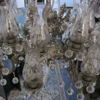 لوستر برنز 16 شعله نو...|لوستر و چراغ آویز|کرمان, |دیوار