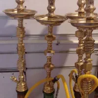 سه عدد قلیان برنجی فروشی قیمت مناسب