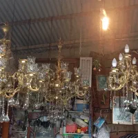 باسلام سه عدد لوستربزرگ برنزسنگین|لوستر و چراغ آویز|ارومیه, |دیوار