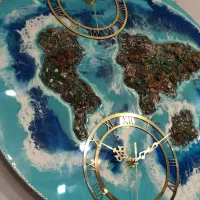 ساعت دیواری دو موتوره طرح جزیره|ساعت دیواری و تزئینی|تهران, مجیدیه|دیوار