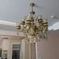 لوستر برنجی ۶شاحه ۱۲لاله|لوستر و چراغ آویز|تهران, دستغیب|دیوار