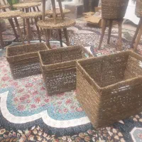 پایه گلدان حصیری وپاف|صنایع دستی و سایر لوازم تزئینی|ماهدشت, |دیوار