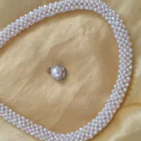 گردنبند اصل دریا قدیمی بافت طوق ۵۰ سانت زیبا