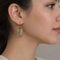 گوشواره منجوقبافی میوکی مدل گل|زیورآلات و اکسسوری|تهران, دزاشیب|دیوار