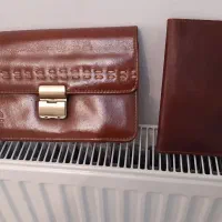 کیف دستی چرم پلو بهمراه یک کیف پول|کیف، کفش، کمربند|رشت, پیرکلاچای|دیوار