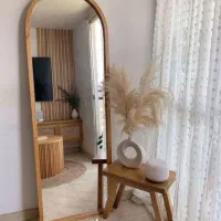 آینه قدی گنبدی سایز 75*175 بزرگ چوب«امید دکور»